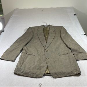Vito Rufolo Coat Mens 46 Reg Silk Tweed Jacket Brown Sports Coat Lined P…